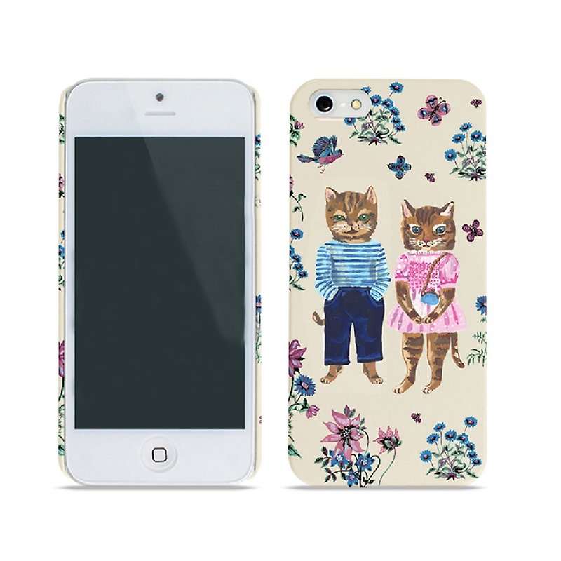 ガールズマンション::ナタリー -  LETE iPhone 5 / 5S電話シェル-Catsをxは - スマホケース - プラスチック オレンジ