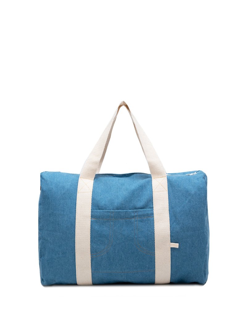パウダーブルーのドラッフルバッグ - スーツケース - その他の素材 ブルー