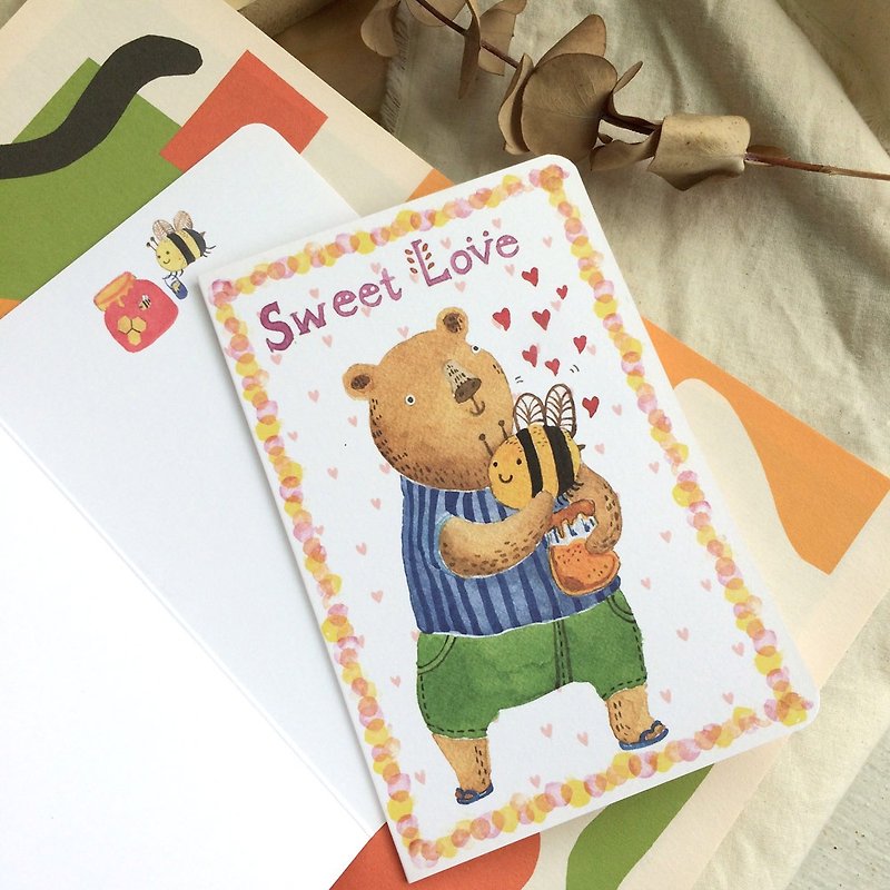 Sweet love card (love card) - Cards & Postcards - Paper Khaki