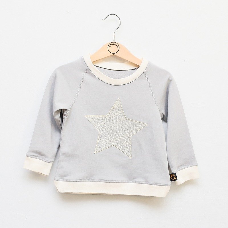 my little star 有機棉T恤(灰) - 其他 - 棉．麻 灰色