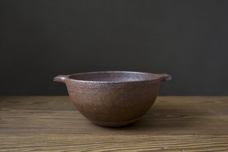 Fortunately, Qing Gang Road KIYOOKA KOUDOU oven-baked pottery bowl - deep bowl - ถ้วยชาม - วัสดุอื่นๆ สีนำ้ตาล