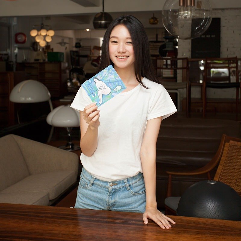 潘朝森 / 咖啡香 - 明信片 - 心意卡/卡片 - 紙 藍色