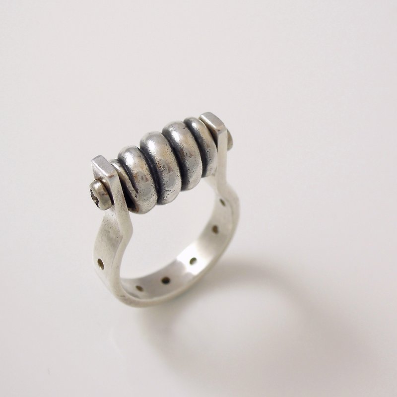 工業時代 - 純銀戒指 - 戒指 - 其他金屬 黑色