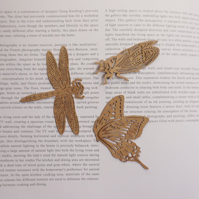 Mai Mai Zoo-Insects 3 into the group of paper sculpture bookmarks | cute animal healing small things stationery gifts - ที่คั่นหนังสือ - กระดาษ สีกากี