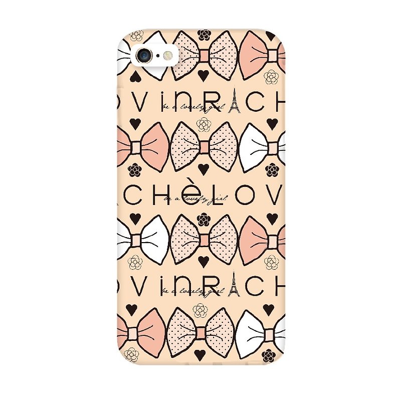 Pink color love bow knives phone shell - Phone Cases - Other Materials Pink