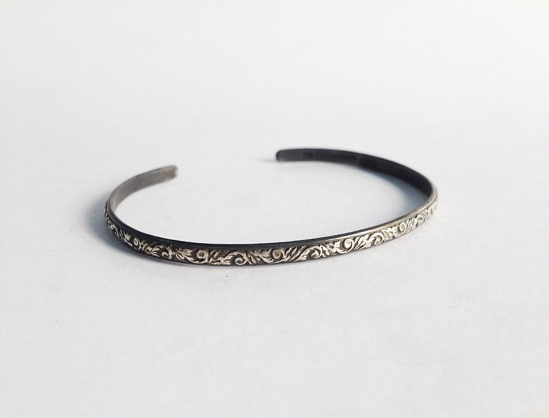 · Excellent duo Mejia bis retro silver bracelet | Eudoxia (antique silver) - Bracelets - Other Metals Black