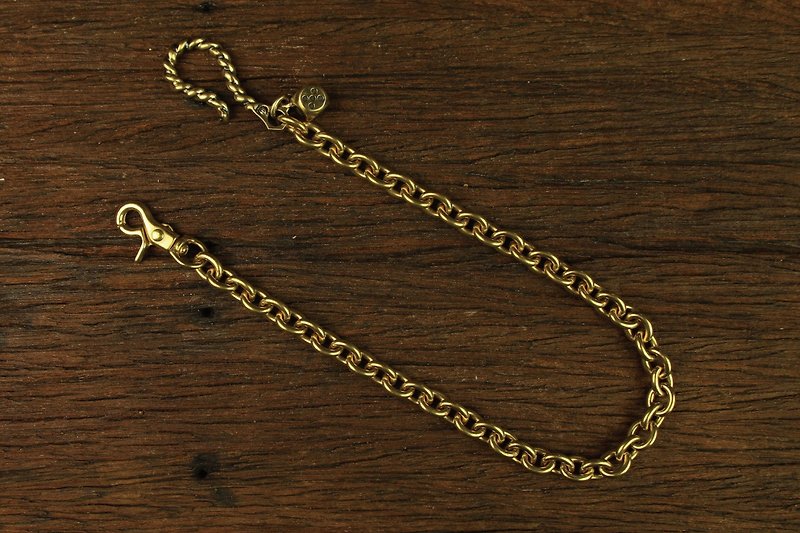 [METALIZE] twisted big hook braid waist chain - ที่ห้อยกุญแจ - ทองแดงทองเหลือง 