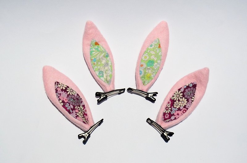 Kawaii rabbit ears hairpin (one pair) - Bibs - Other Materials 