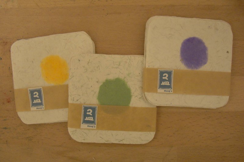 Mixed Linen paper coaster (circle) - Coasters - Paper 