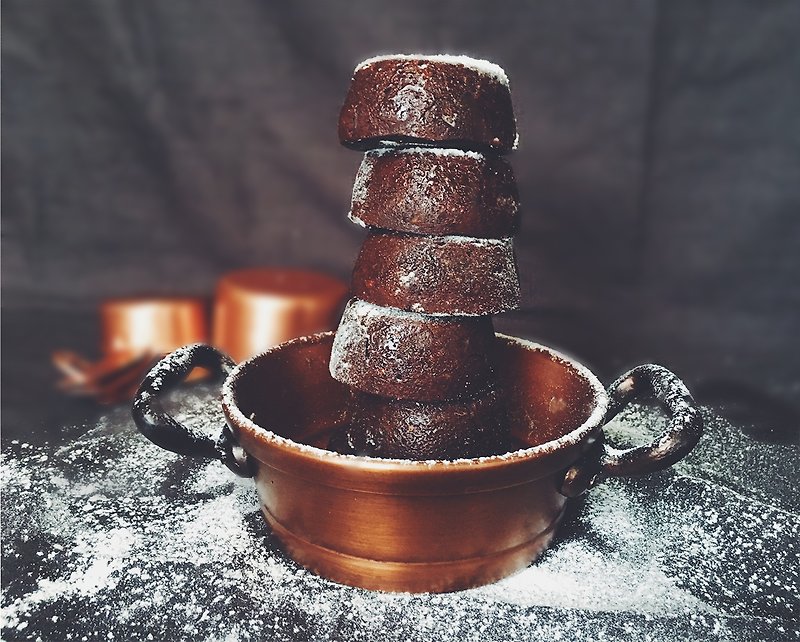 火山熔岩爆漿巧克  Chocolate Lava Baby Cake (6入) - 鹹派/甜派 - 新鮮食材 黑色