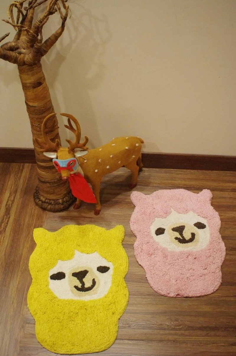Saibaba Ethnique //動物頭殼系列 --- 羊駝地墊 黄色 - 擺飾/家飾品 - 棉．麻 多色