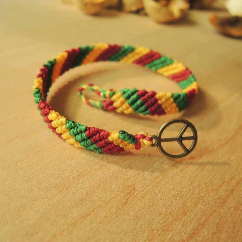 Tribute to Bob Marley 2 / Brazilian silk Wax thread bracelet - สร้อยข้อมือ - วัสดุกันนำ้ หลากหลายสี