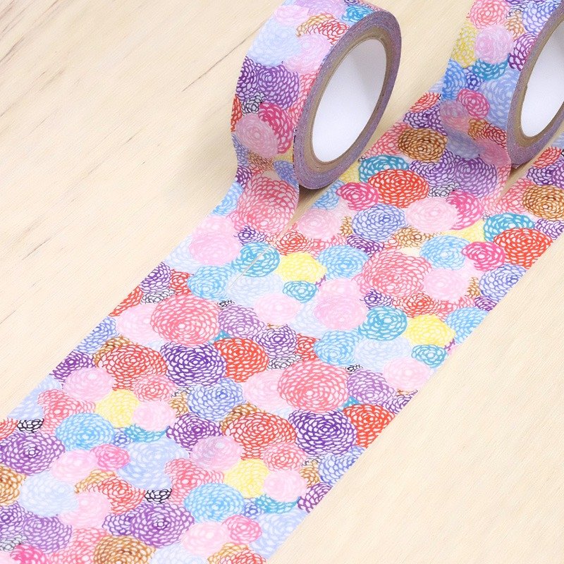TAISO flower blossoming paper tape - Washi Tape - Paper 