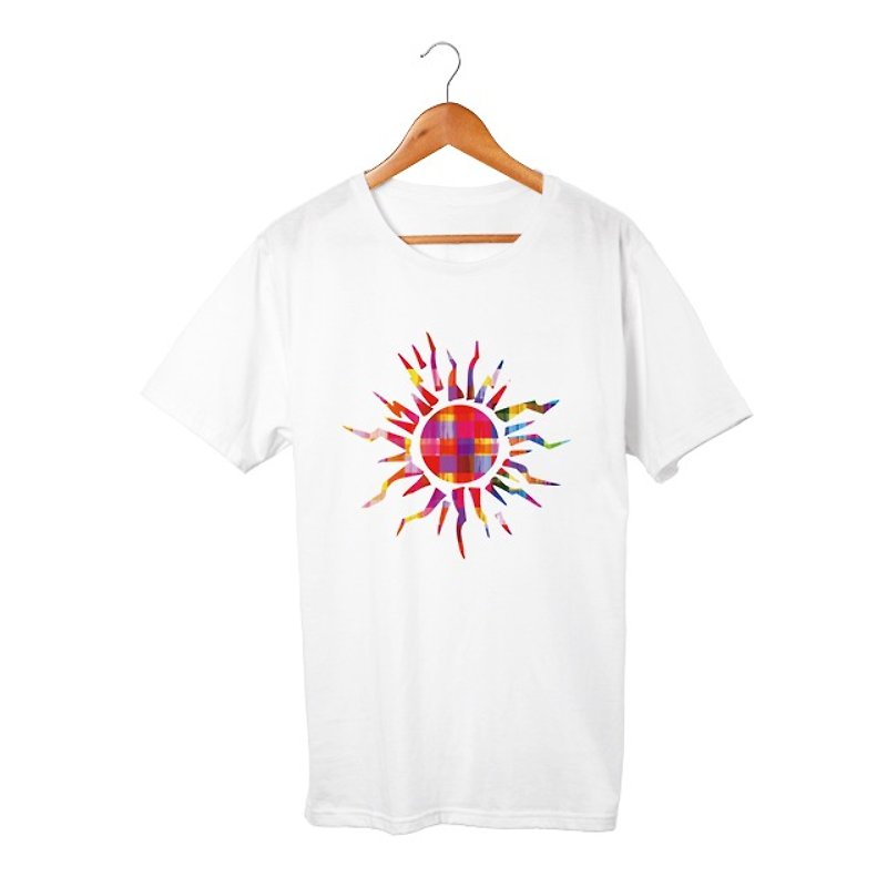 Sun T-shirt - เสื้อฮู้ด - ผ้าฝ้าย/ผ้าลินิน ขาว