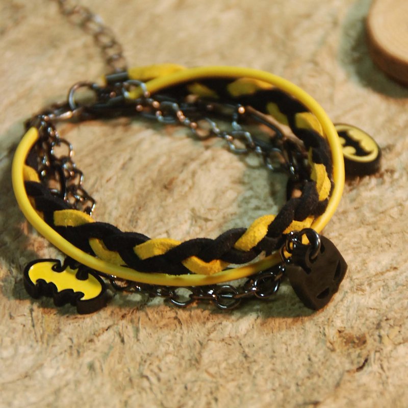 My hero lover / multi-layered braided rope bracelet / - Bracelets - Acrylic Yellow