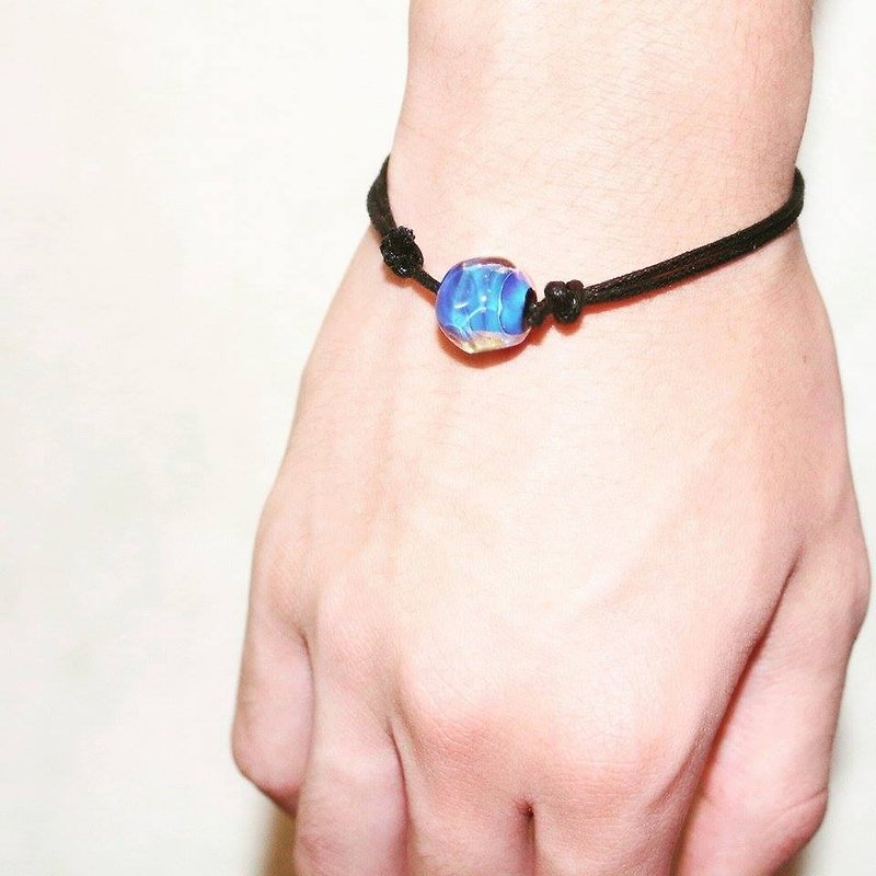 Handmade &quot;blue stone&quot; Glass Bracelet