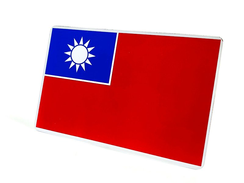 鏡子卡片│台灣國旗│紅色 - 彩妝刷具/鏡子/梳子 - 不鏽鋼 紅色
