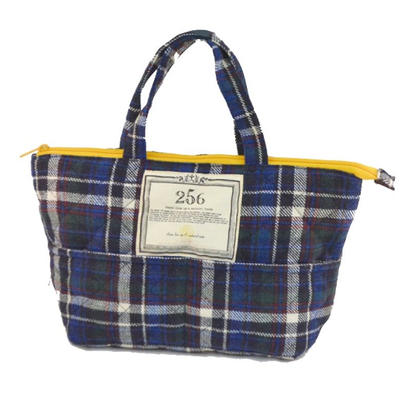 [DESTINO STYLE] Japan 256 classic checkered thermal insulation lunch bag - Handbags & Totes - Other Materials 