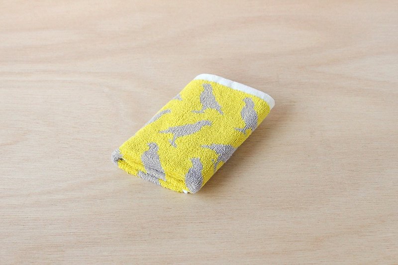Jacquard small square towel Square Towe / dune yellow gray - ผ้าขนหนู - วัสดุอื่นๆ สีเหลือง