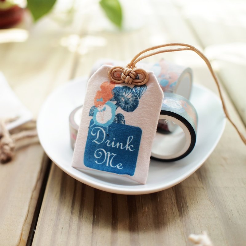 Drink Me茶包御守│愛麗絲夢遊仙境│沁藍牽牛 x Alice - 吊飾/掛飾 - 其他材質 藍色