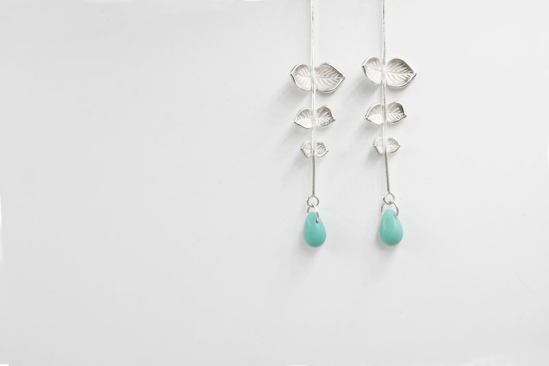 I-Shan13 Eucalyptus earrings large - Earrings & Clip-ons - Sterling Silver Silver