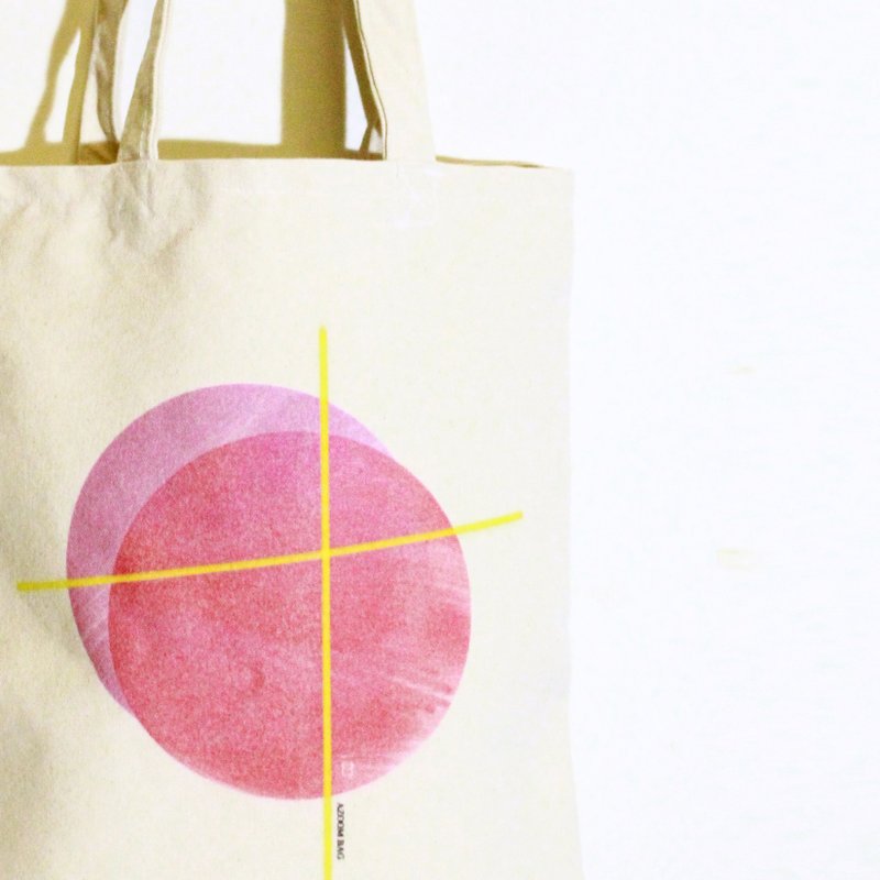 厚磅棉質帆布肩背包。夏日夕陽。手提包 - 手提包/手提袋 - 棉．麻 白色