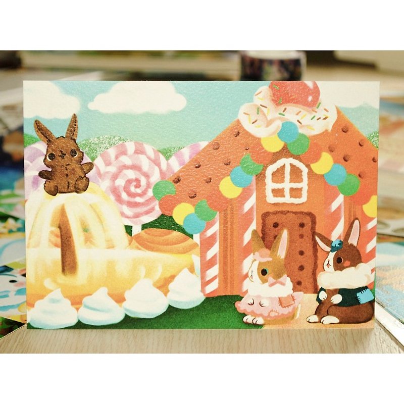 Bunny tale - Hansel and Gretel * Postcard - Cards & Postcards - Paper Multicolor