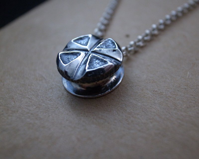 [Wheel of Time] 925 sterling silver pendant (round pendant/cross/distressed) Valentine's Day gift - สร้อยคอ - เงินแท้ สีเงิน
