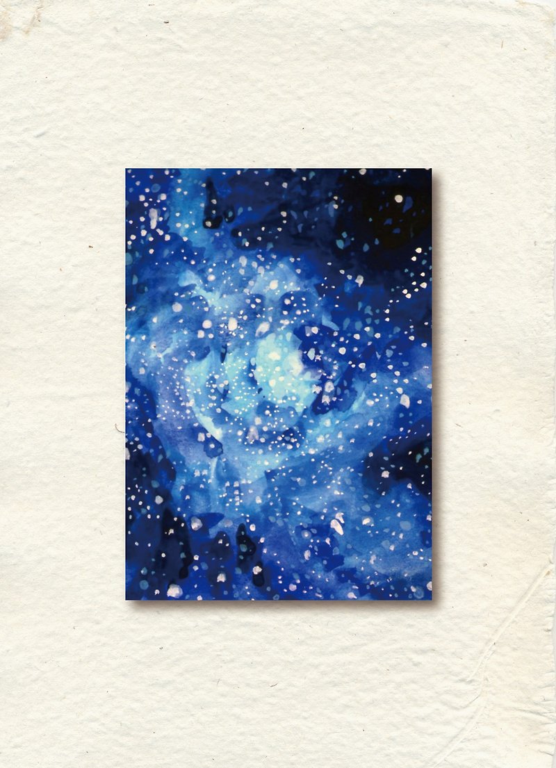 紙 卡片/明信片 藍色 - 盛開的星夜Star Sky明信片