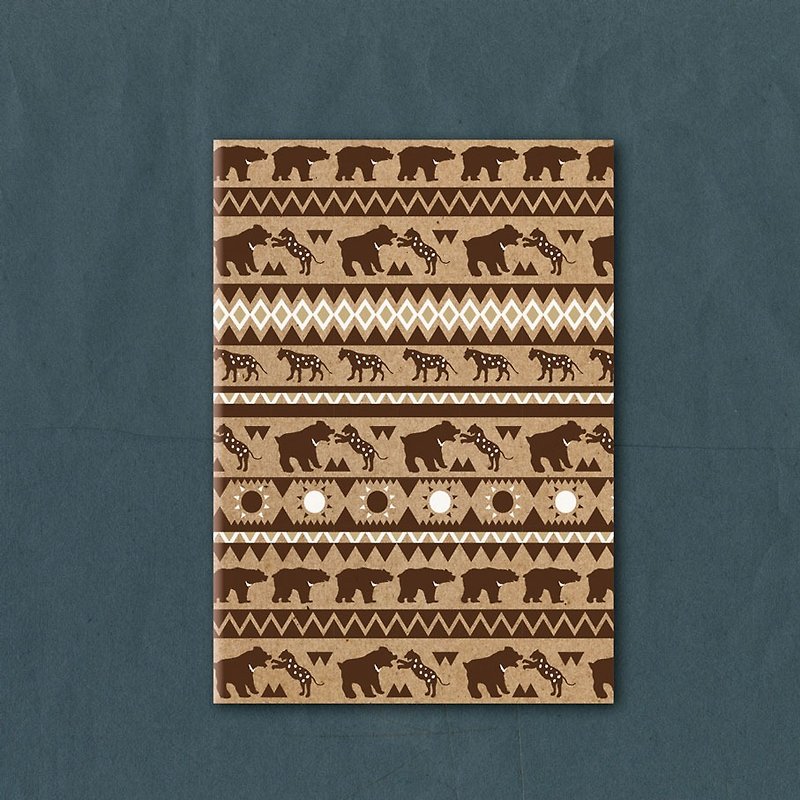 [Totem Series] Bear and Leopard Totem Universal Notebook - สมุดบันทึก/สมุดปฏิทิน - กระดาษ สีนำ้ตาล