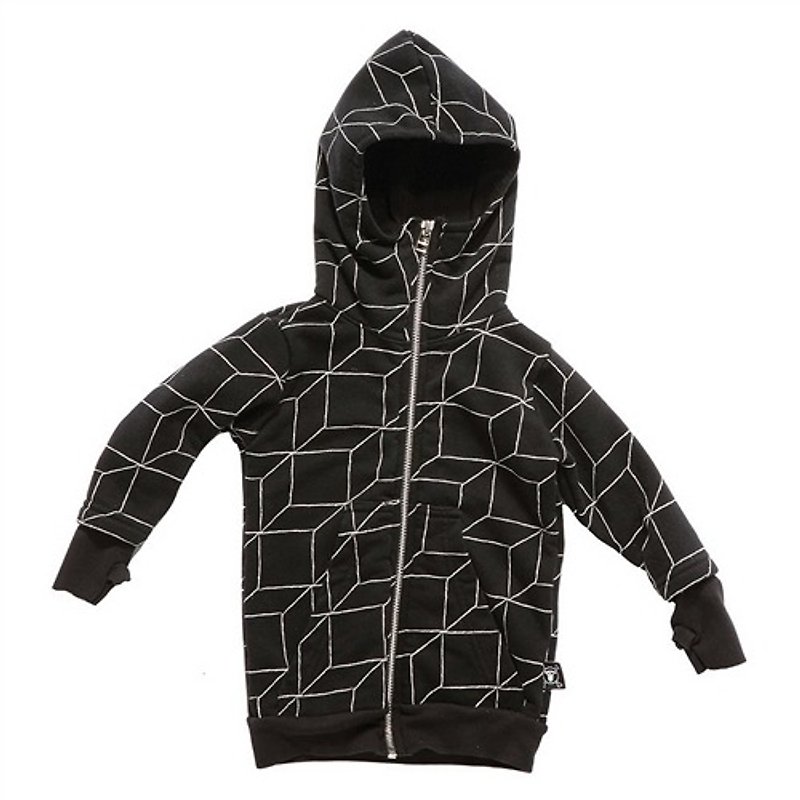 2014 Fall/Winter NUNUNU Checked Longboard Hooded Jacket - Other - Cotton & Hemp Black