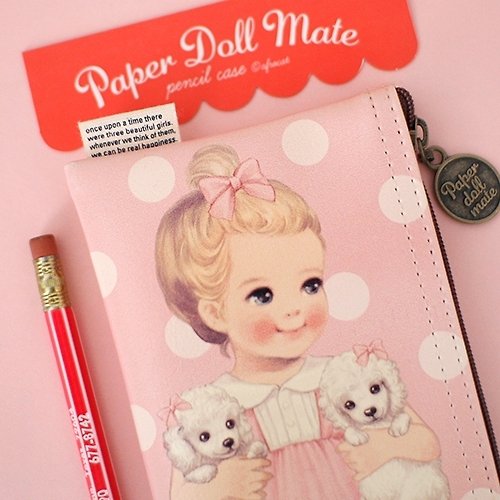 牛一水佘 韓國【Afrocat】paper doll mate pencil case5〈Julie〉手帳 筆袋 鉛筆盒 收納