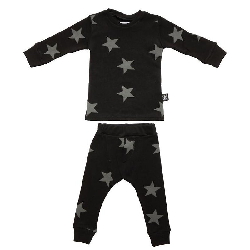 2014 Fall/Winter NUNUNU Star Homewear Set (Big Kids)/Star Pj's set - Other - Other Materials Black