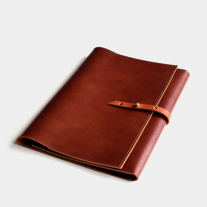 [Shan Shenjia's Hundred Treasure Bag] Cowhide multifunctional 3c bag leather notebook + pencil case + mobile phone bag + tablet case - Notebooks & Journals - Genuine Leather Brown
