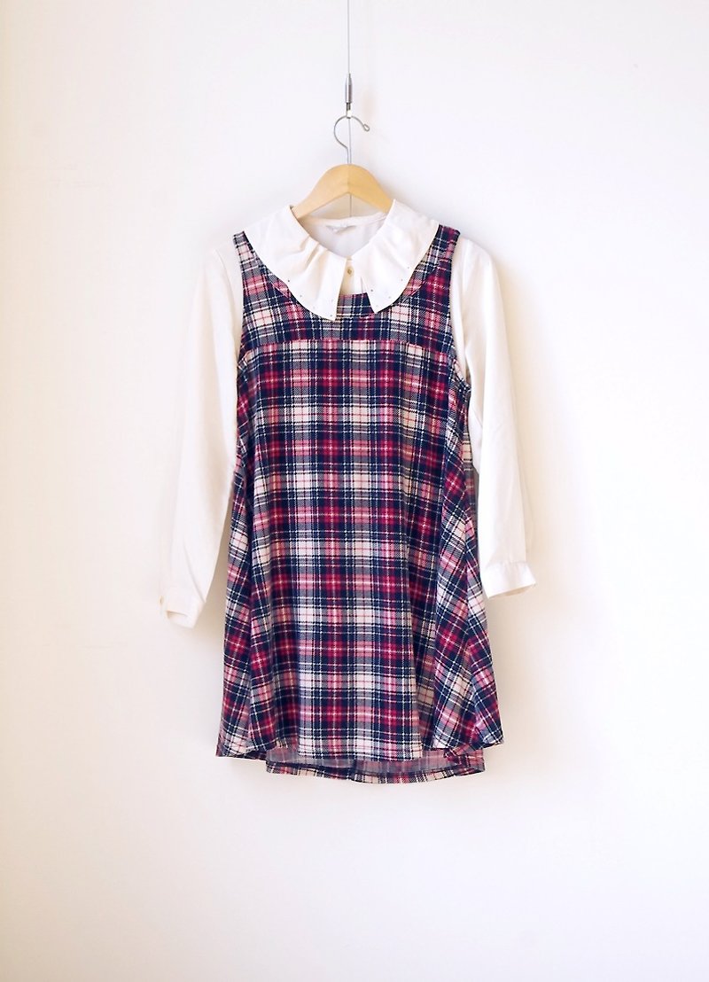 Chamaru and the cat♫~Checkered dress - Skirts - Other Materials Multicolor