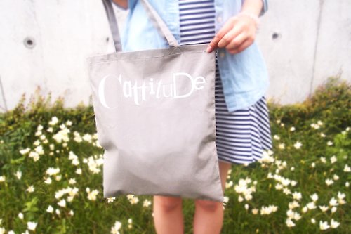 Cattitude 【Cattitude】原創設計 綿麻 文字 手提袋 Type Tote bag 共7款