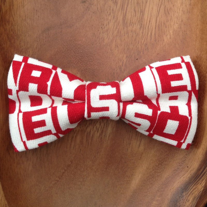 Independent design stamp series tie Bow Tie ID 031 - Ties & Tie Clips - Other Materials Red