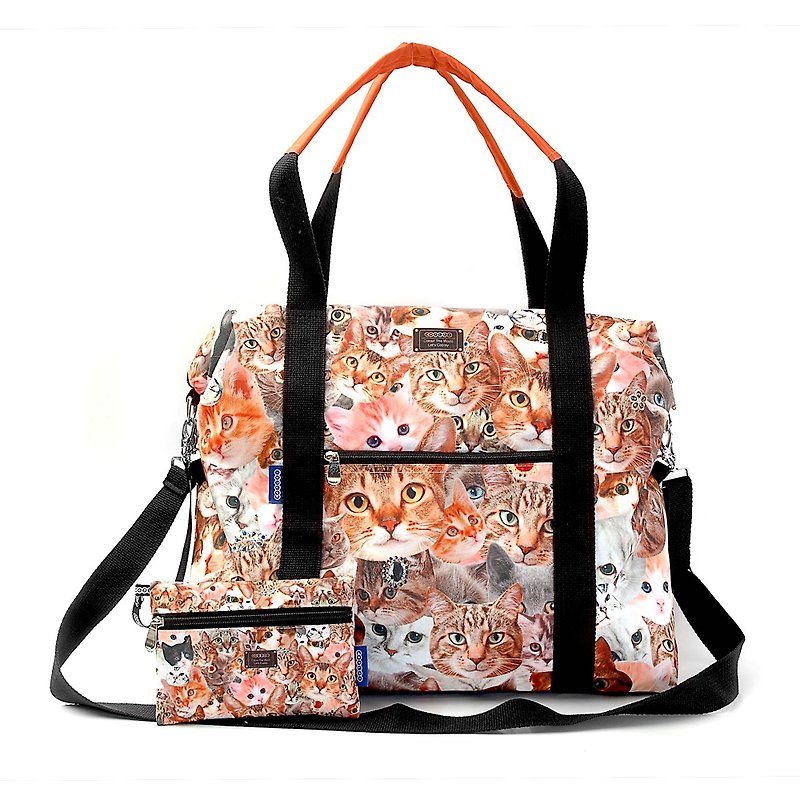 COPLAY  travel bag-cats - กระเป๋าแมสเซนเจอร์ - วัสดุกันนำ้ สีนำ้ตาล