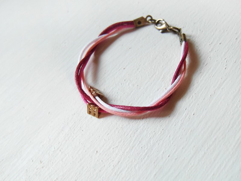 Geometry / Bronze hand bracelet - Bracelets - Copper & Brass Gold