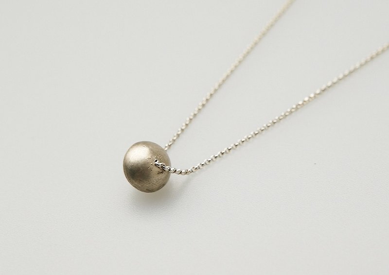 I-Shan13 Silver Ball Pearl Necklace Small - สร้อยคอ - เงินแท้ สีเงิน