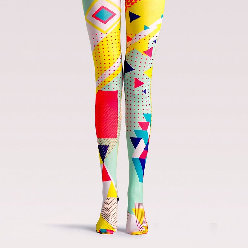 viken plan designer brand pantyhose cotton socks creative stockings pattern stockings pop distortion - Socks - Cotton & Hemp 