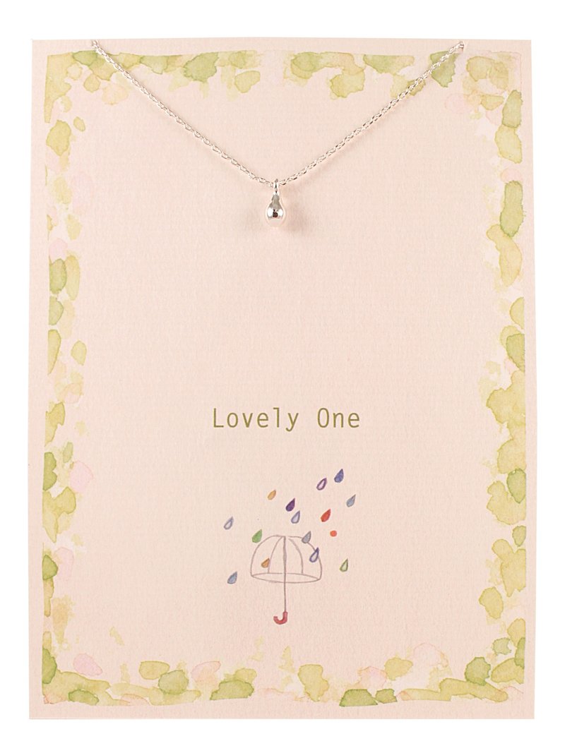 +BeeLoved+ 精品配飾禮卡─雨滴【Lovely One】 - 項鍊 - 其他金屬 白色