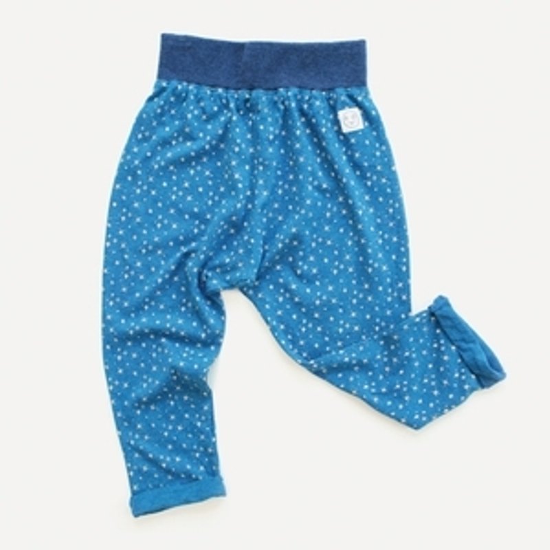 2014春夏 indikidual 滿版點點藍色飛鼠褲/diamond print harem - 其他 - 棉．麻 藍色