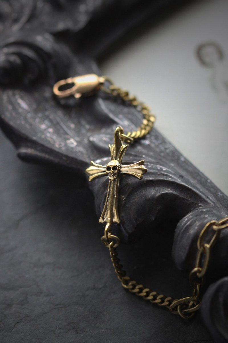 Skull Cross Charm Bracelet by Defy - Jewelry Accessories - Bracelets - Other Metals 