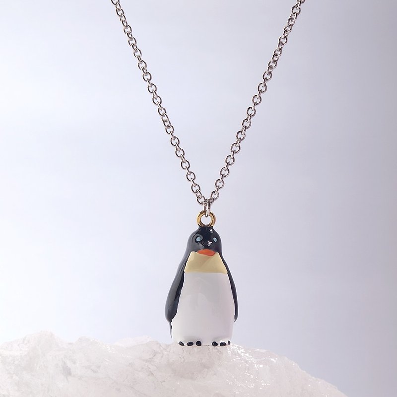 Penguin Necklace, Penguin Pendant, Emperor Penguin Necklace, Emperor Penguin Pendant - Necklaces - Other Metals 