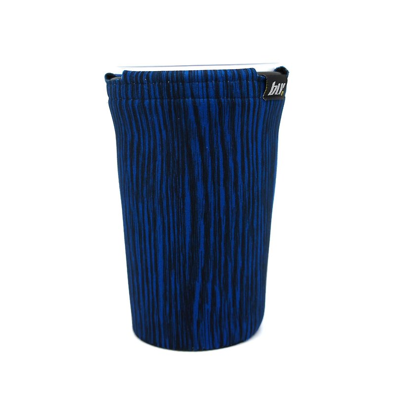 BLR 萬用 杯架 可拆式 多用途 飲料杯套 藍木紋 WD41 - 飲料提袋/杯袋/杯套 - 其他材質 藍色