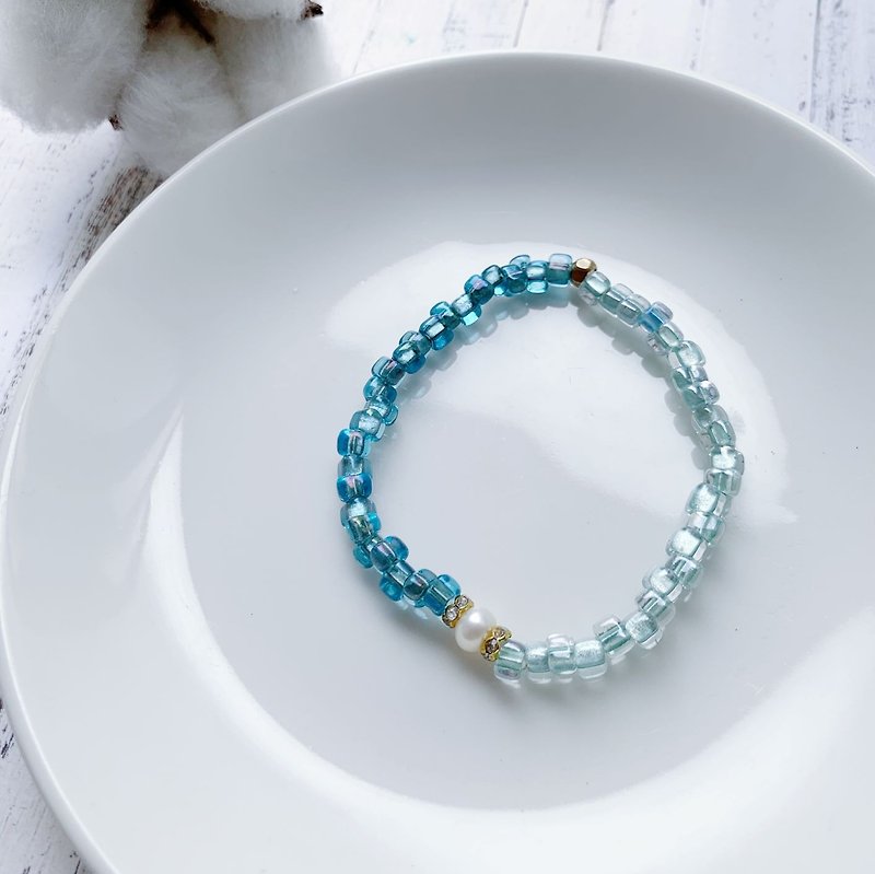 Light you up bicolor pearl bracelet - Bracelets - Other Materials Blue
