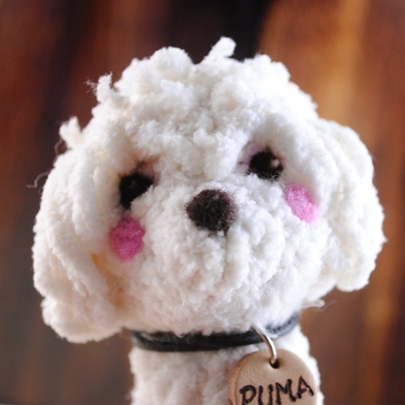 10センチメートルペットクローン化された[feiwa飛手作り人形]マルタのペットの人形（ようこそあなたの犬を注文するために） - その他 - その他の素材 ホワイト