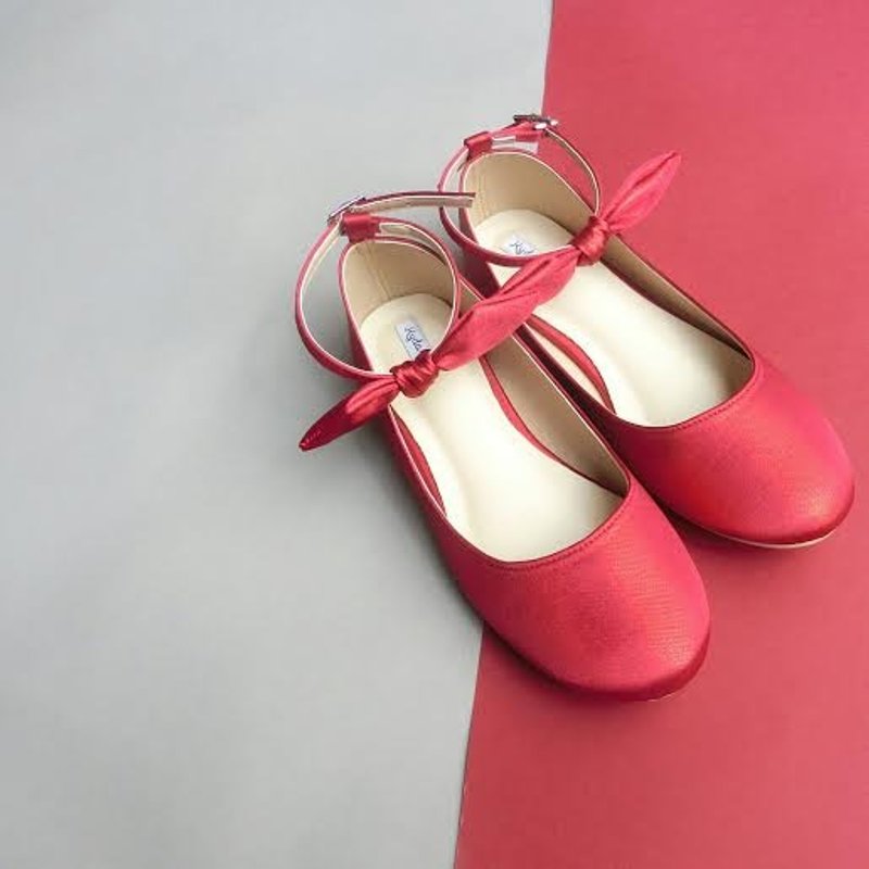 My Ballet Shoes in Red Wine - 女休閒鞋/帆布鞋 - 其他材質 
