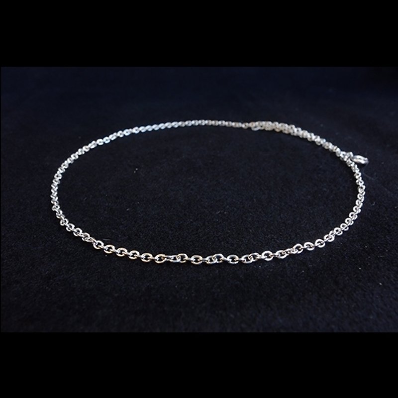 - Sterling Silver Necklace Thick- (16 inches, with pendant) - Necklaces - Sterling Silver 
